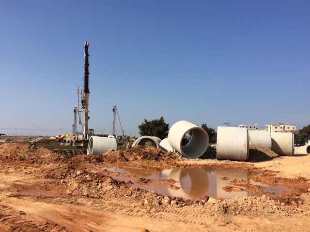 翔安沿海大道通往大嶝機場水泥管工程